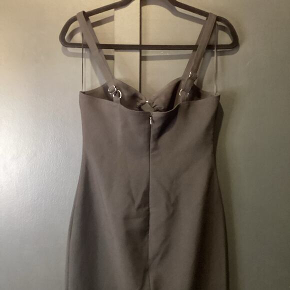 Revolve Likely Tia cutout peplum mermaid black midi bodycon cocktail dress 6 - Picture 11 of 12